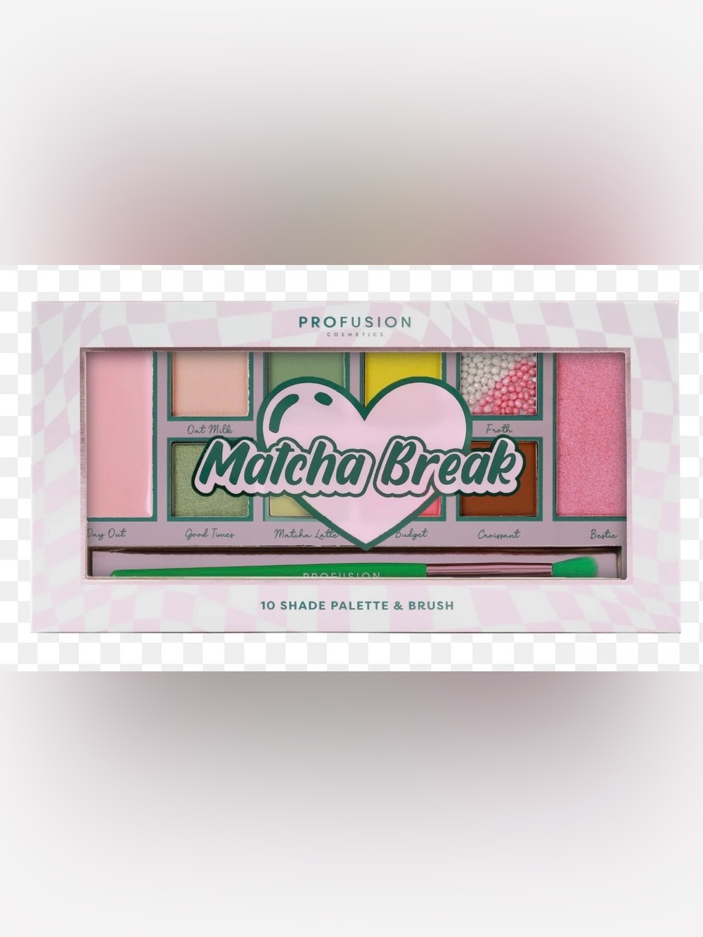 Profusion Cosmetics Matcha Break 10-Shade Eyeshadow Palette - Pink & Green🌸💞